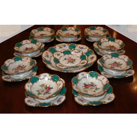 Appraisal: German Transfer Decorated Porcelain Dessert Service Estimate -