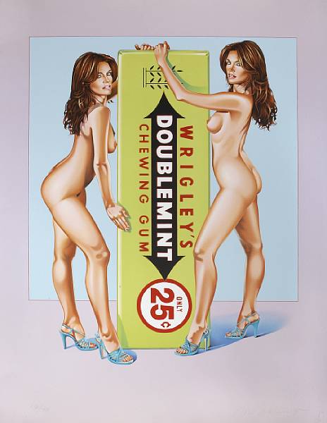 Appraisal: Mel Ramos American born Doublemint Twins Lithograph in colors on