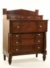 Appraisal: CHEST OF DRAWERS - Empire period mahogany six drawer chest