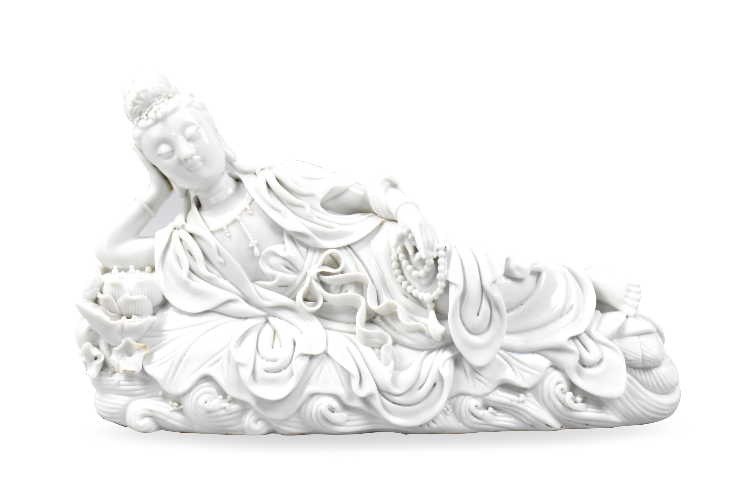 Appraisal: A Chinese blanc de Chine Guanyin figure dating from the