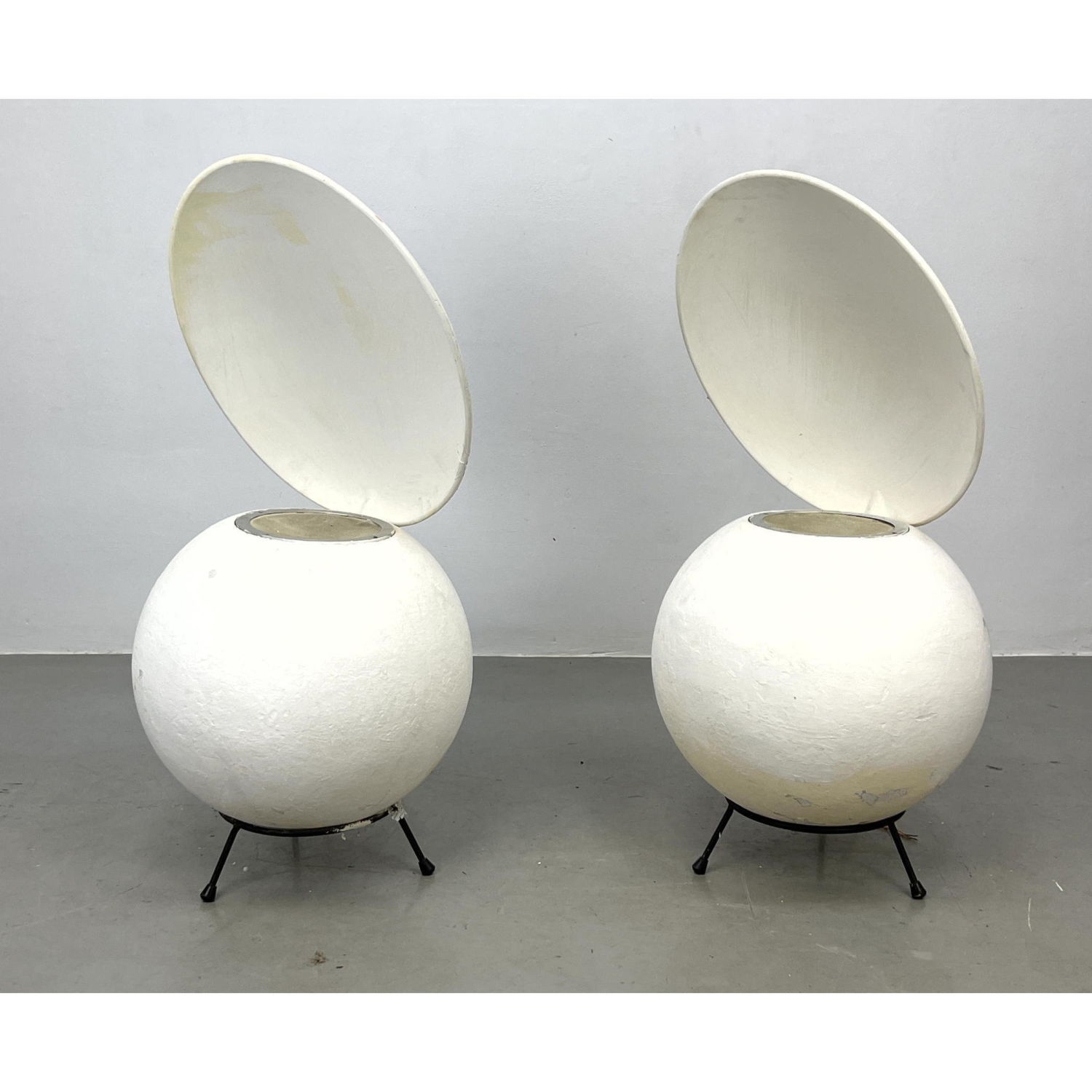 Appraisal: Pair Elipson Speakers Bs Chambord Model French indoor outdoor clamshell