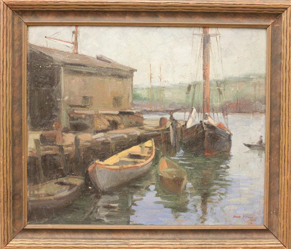 Appraisal: BROOKS R CAMPBELL United States th century oil on board