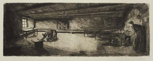 Appraisal: K THE KOLLWITZ Szene aus Germinal Etching drypoint and soft-ground