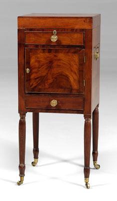 Appraisal: Southern Federal shaving stand mahogany with poplar and pine secondary