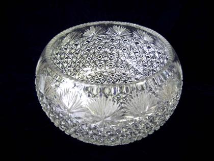 Appraisal: Brilliant cut glass punch bowllate th century early th century