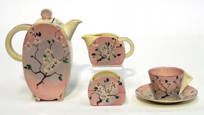 Appraisal: A CLARICE CLIFF BON JOUR PART COFFEE SET comprising coffee