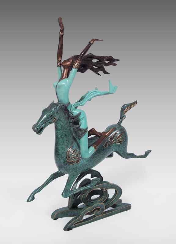 Appraisal: TING SHAO KUANG Chinese - ''Super Horse'' Bronze sculpture ''h