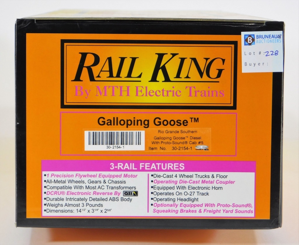 Appraisal: RAIL KING RIO GRANDE GALLOPING GOOSE DIESEL TRAIN United States