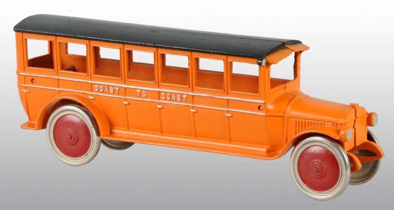 Appraisal: Cast Iron Dent Coast to Coast Coach Bus Toy Description