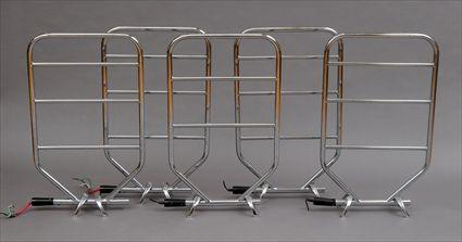 Appraisal: Five Chrome Towel Warmers x in Provenance The Collection of