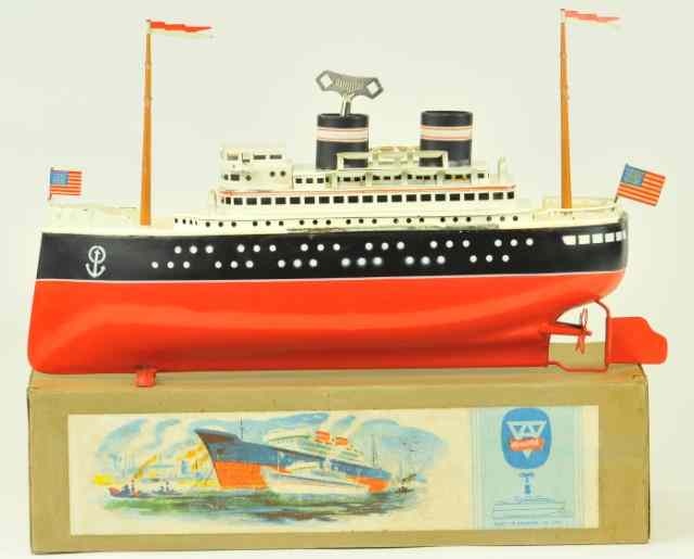 Appraisal: ARNOLD OCEAN LINER WITH BOX U S Zone Germany c