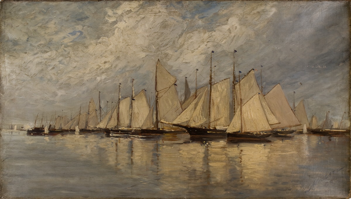 Appraisal: CHARLES MIELATZ AMERICAN - THE NEW YORK YACHT CLUB AT