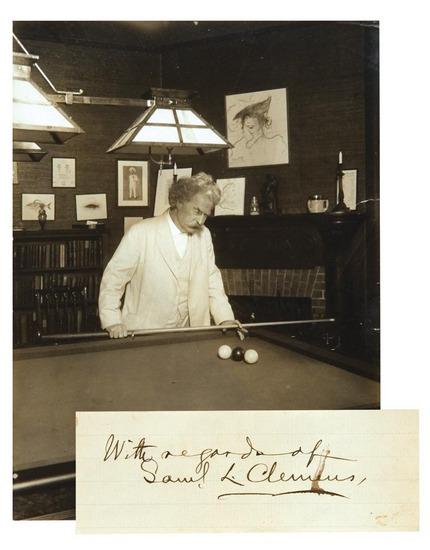 Appraisal: TWAIN Mark Clipped signature With Regards of Samuel L Clemens