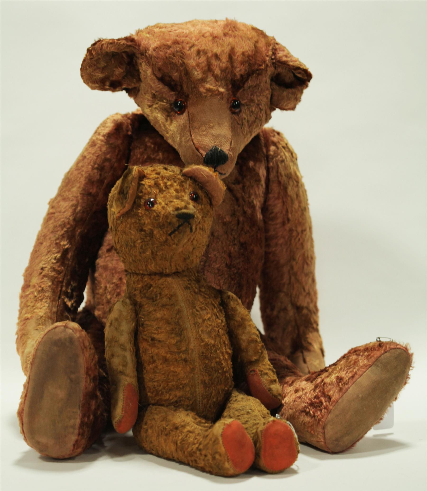 Appraisal: TWO MOHAIR BEARS American or German early th century A