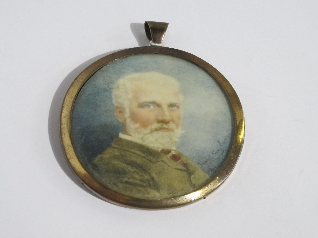 Appraisal: Portrait miniature in gilt metal frame