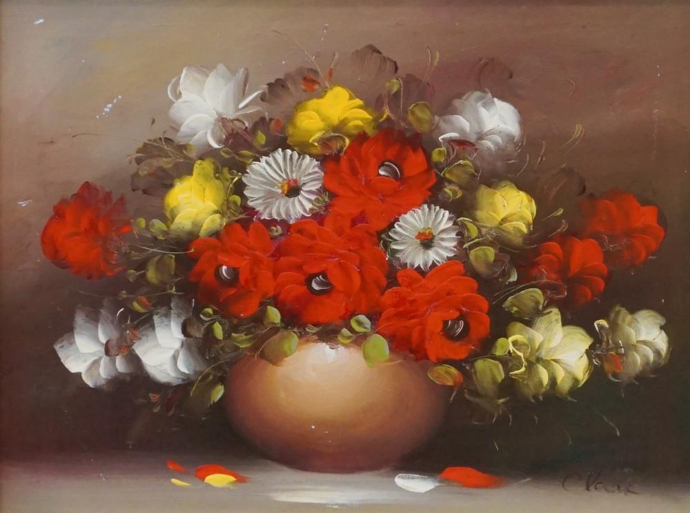 Appraisal: TH CENTURY SCHOOL STILL LIFE OF FLOWERS OIL ON CANVAS