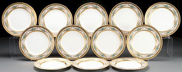 Appraisal: A SET OF TWELVE MINTON PORCELAIN PLATES A SET OF