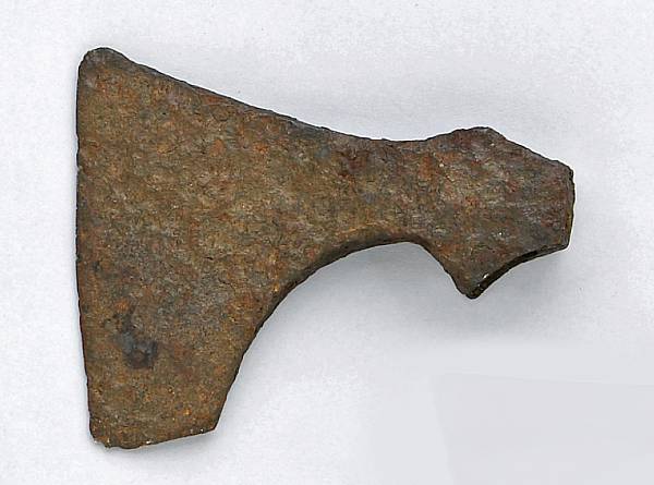 Appraisal: A rare North European bearded battle axe headprobably Danish th