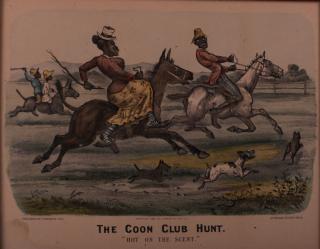 Appraisal: Currier Ives The Coon Club Hunt Lithograph Currier Ives The