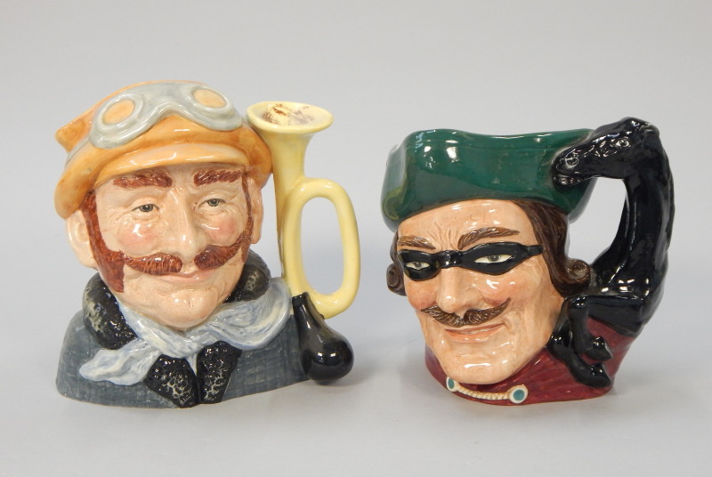 Appraisal: Two large Royal Doulton character jugs Dick Turpin and Veteran