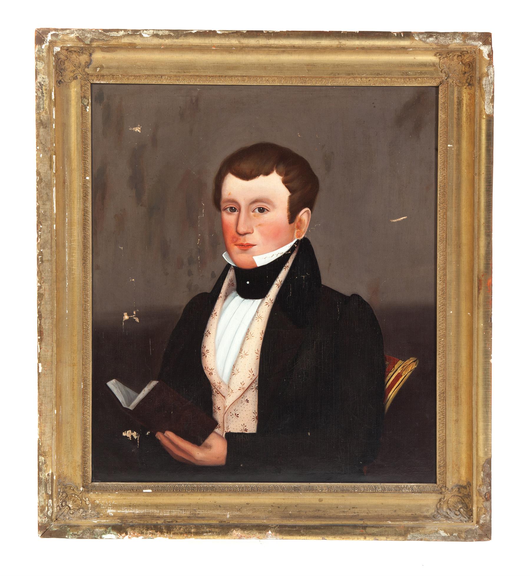 Appraisal: PORTRAIT OF A YOUNG MAN BY HANNAH THURBER FAIRFIELD CONNECTICUT