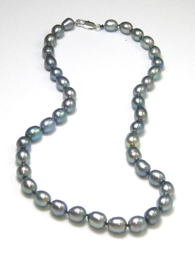 Appraisal: PRINCESS LENGTH BLACK PEARL NECKLACE - inches in length and