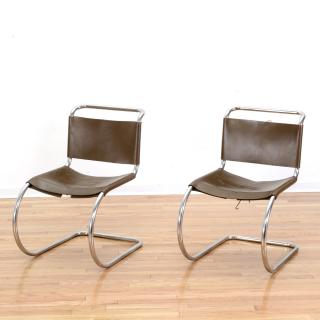 Appraisal: Pr Mies Van der Rohe for Knoll MR side chairs