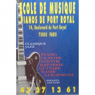 Appraisal: Ecole De Musique Pianos De Port Royal Poster Framed Ecole