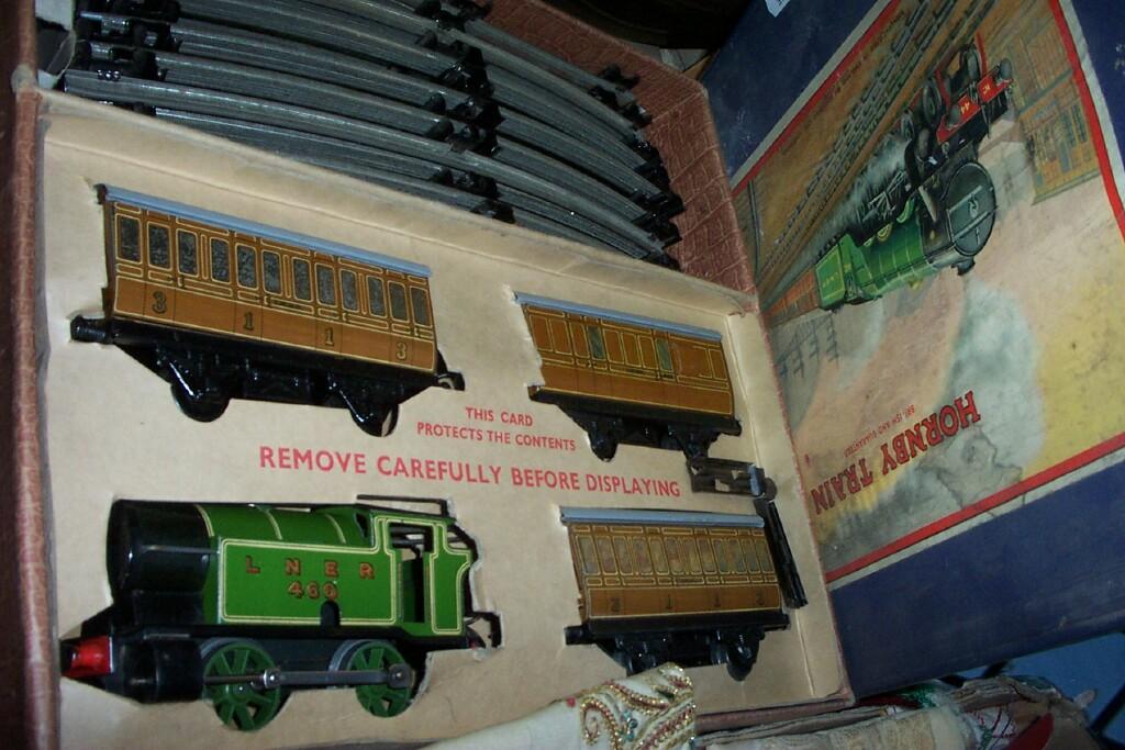 Appraisal: A boxed Hornby gauge number tank passenger set together with