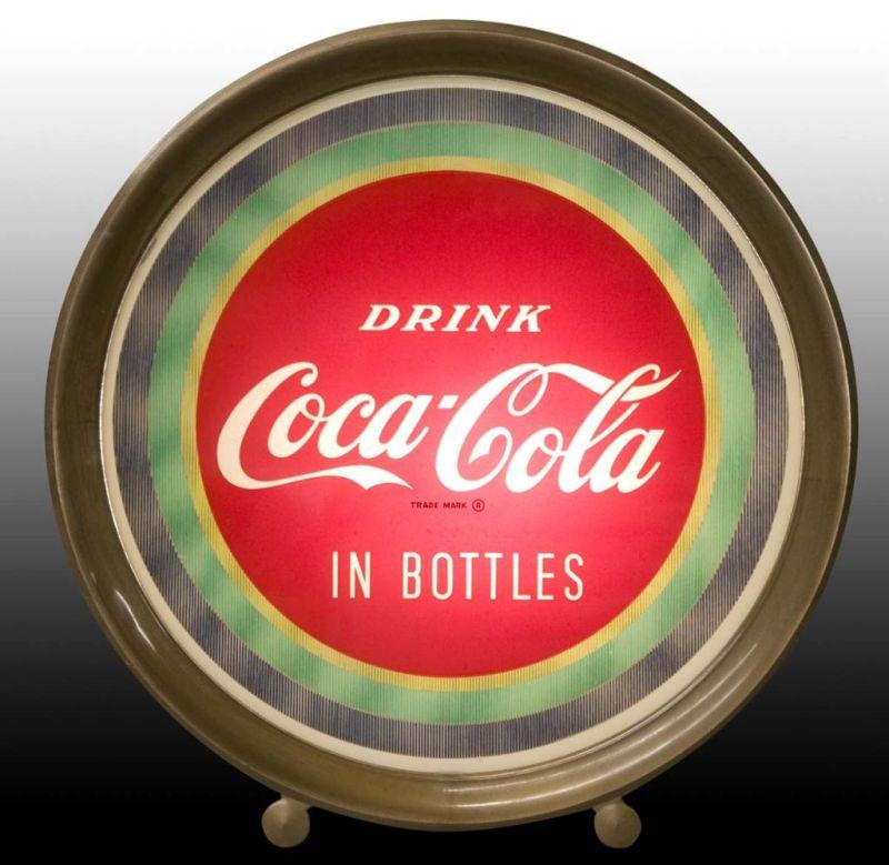 Appraisal: Coca-Cola Motion Effect Light-Up Sign Description Circa s Medium soiling