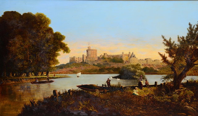 Appraisal: EDMUND JOHN NIEMANN - Windsor from the Thames signed oils