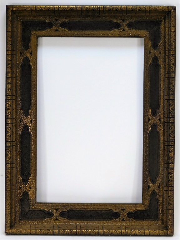 Appraisal: ARTS CRAFTS CARVED GESSO WOOD FRAME X United States -