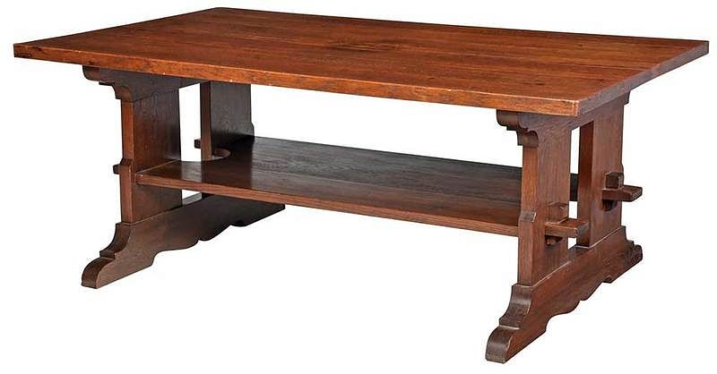 Appraisal: L and J G Stickley Arts and Crafts Table early