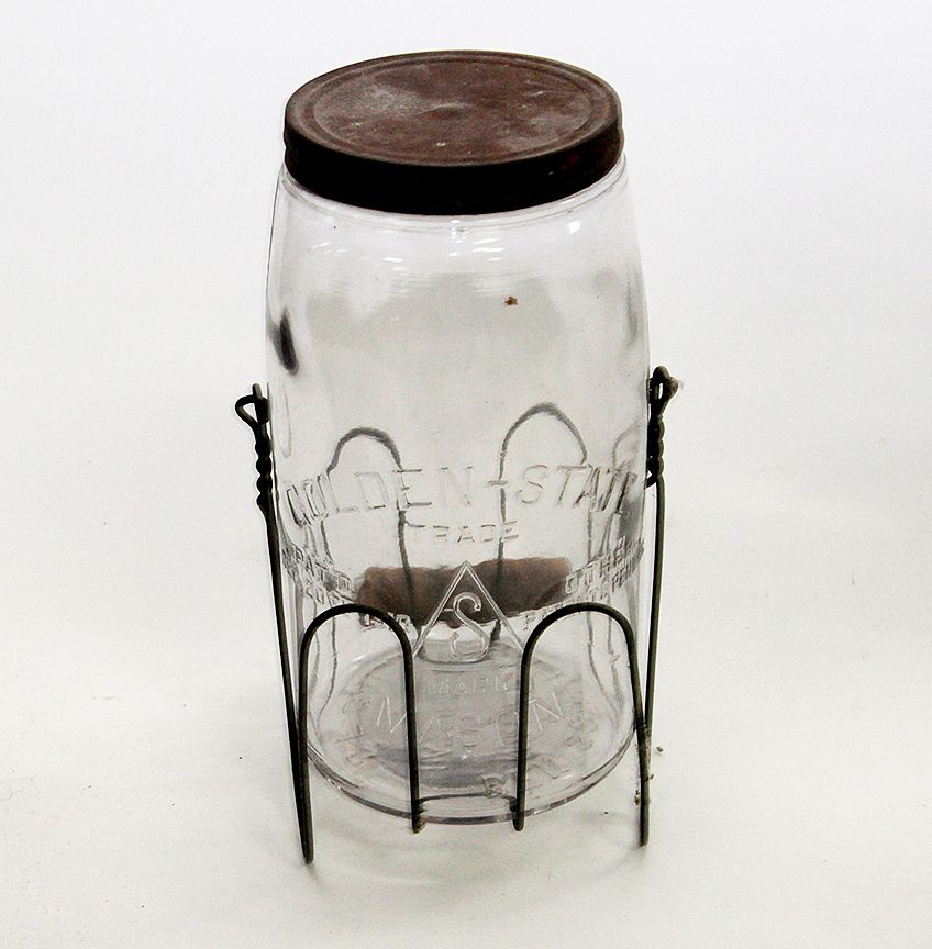 Appraisal: Golden State Mason Jar A gallon mason with closure and