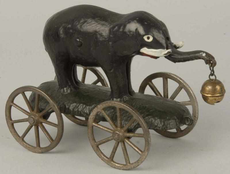 Appraisal: Cast Iron N N Brass Co Elephant Bell Toy Description