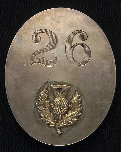 Appraisal: A Georgian officer's silver crossbelt plate of the th Regiment