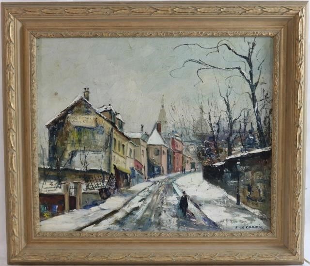 Appraisal: FRANCIS LE COADIC B FRANCE OIL PAINTINGON CANVAS TITLED RUE