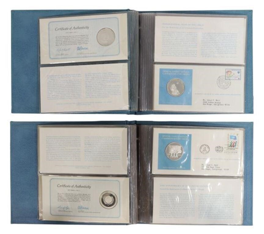 Appraisal: lot of UN First Day stamp covers with sterling silver