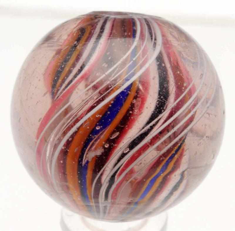 Appraisal: Divided Core Ribbon Swirl Marble Multicolored divided core marble in