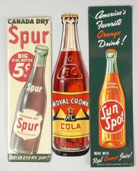 Appraisal: Lot of Tin Soda Advertising Signs Description Includes one Canada