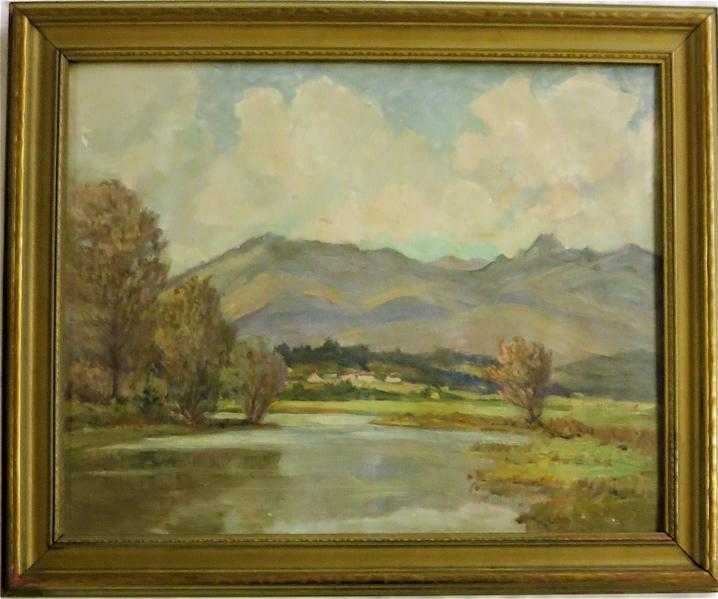 Appraisal: CLYDE LEON KELLER OIL ON CANVAS BOARD Oregon - View