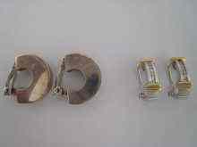 Appraisal: A pair of white and yellow metal tests ct gold