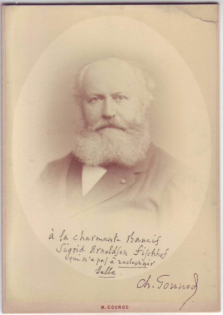 Appraisal: GOUNOD CHARLES Photograph Signed and Inscribed 'To the charming Baucis