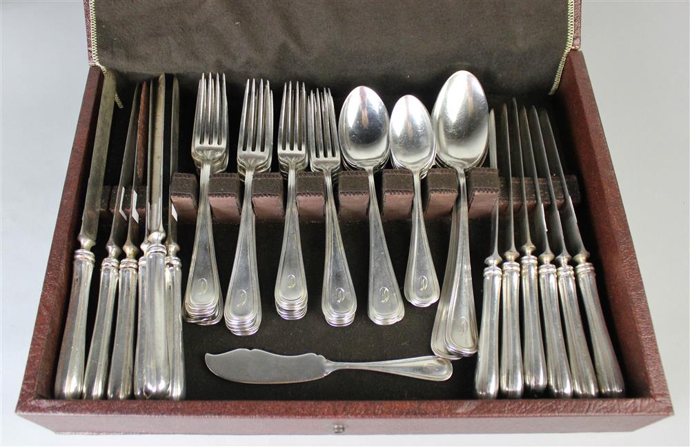 Appraisal: A STOWELL CO SILVER PART FLATWARE SERVICE Boston MA with