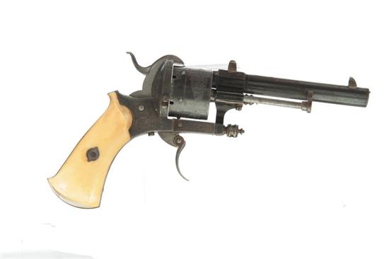 Appraisal: PINFIRE REVOLVER European mid th century approximately caliber six-shot cylinder