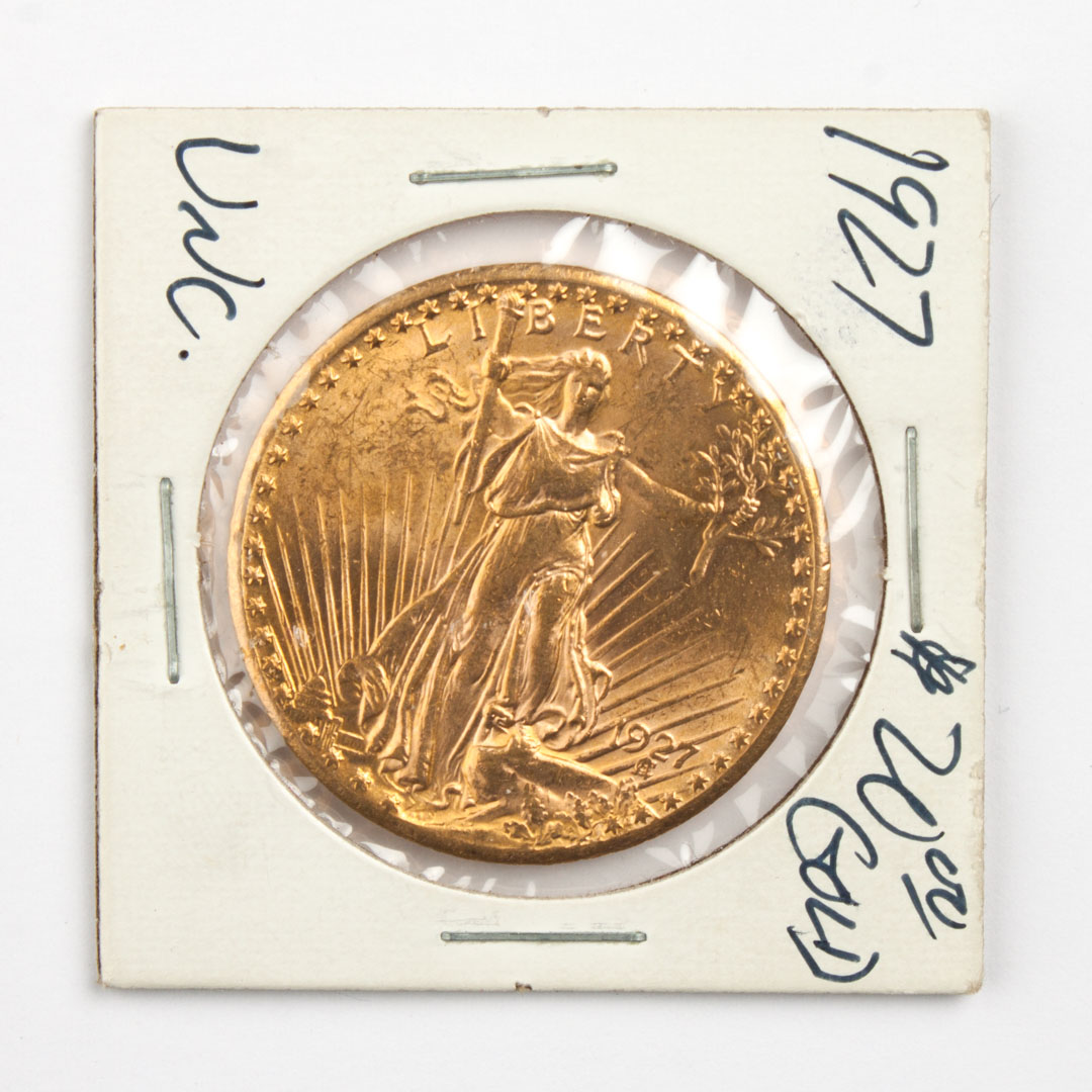 Appraisal: United States gold double eagle St Gaudens type AU-