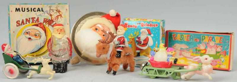 Appraisal: Lot of Vintage Santa Claus Holiday Toy Items Includes one