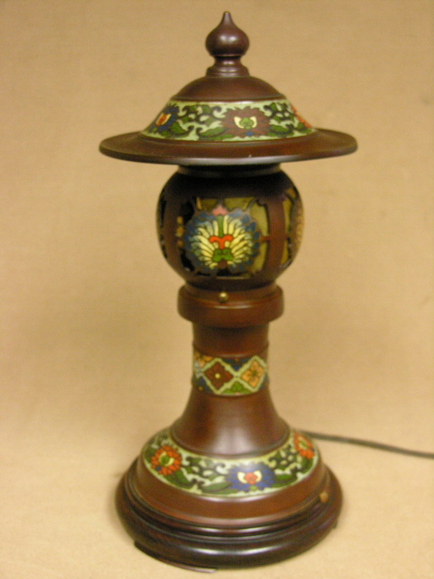 Appraisal: JAPANESE CLOISONNE TABLE LAMP Size by Condition Cord is old