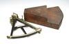 Appraisal: SEXTANT - th c boxed ebony brass and ivory sextant