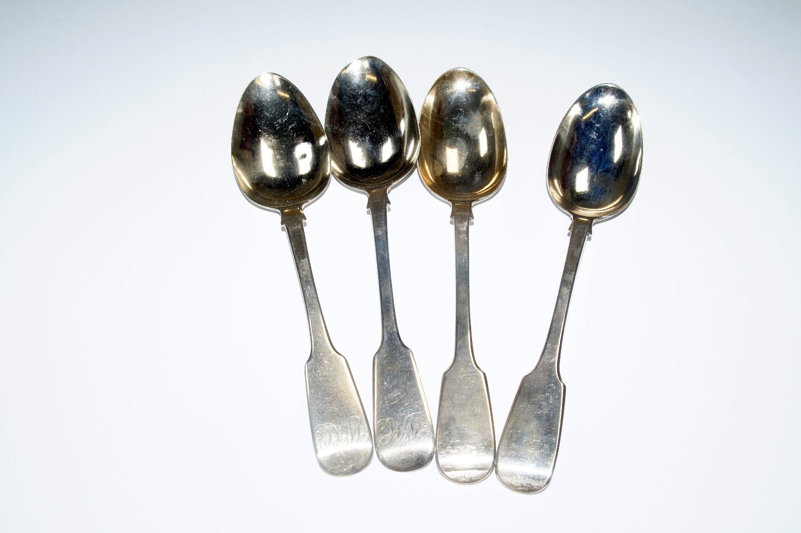 Appraisal: A matched pair of William IV silver tablespoons decorated in